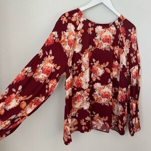 ☀️ NWOT LC LAUREN CONRAD Balloon Sleeve Popover Top